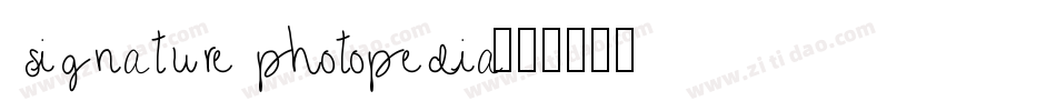 signature photopedia字体转换